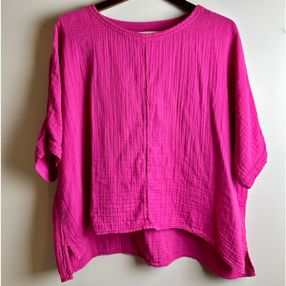 Xirena pink gauze top